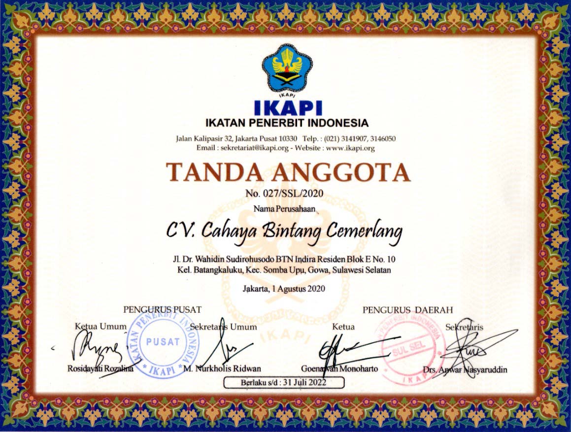 CV. Cahaya Bintang Cemerlang anggota Ikapi