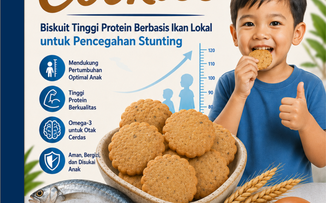 NutriFish Cookies Biskuit Tinggi Protein Ikan Lokaluntuk Pencegahan Stunting